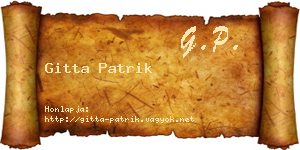 Gitta Patrik névjegykártya