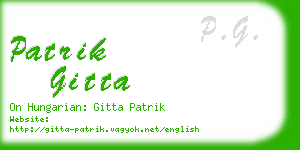 patrik gitta business card